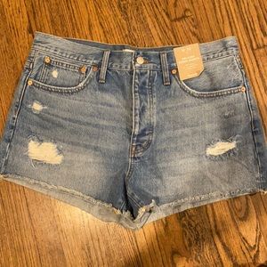 NWT Madewell relaxed denim shorts size 30